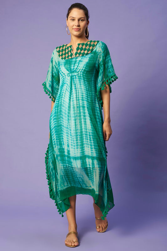 Sierra The Label Green Shaded Kaftan Dress