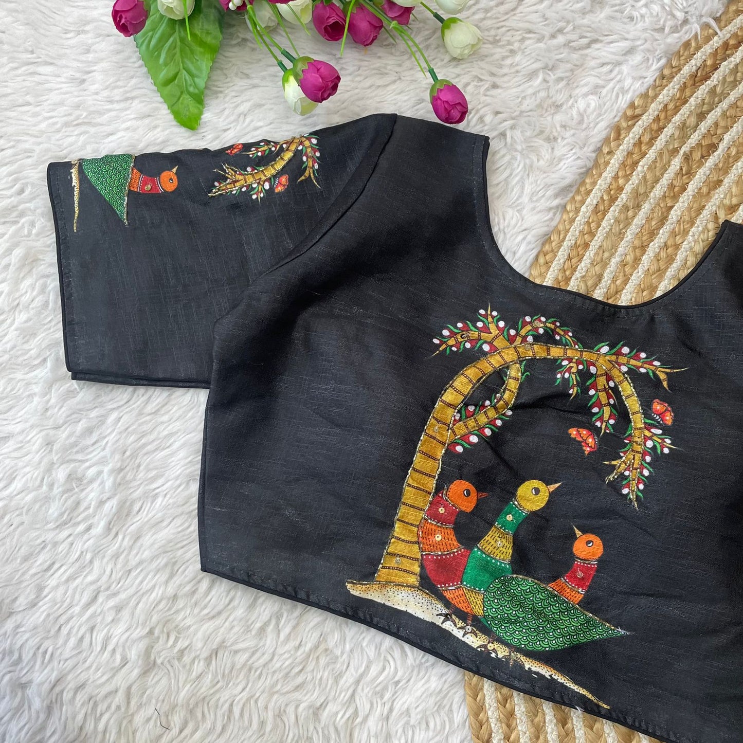 Sierra The Label Silk Heavy Embroidery Blouse