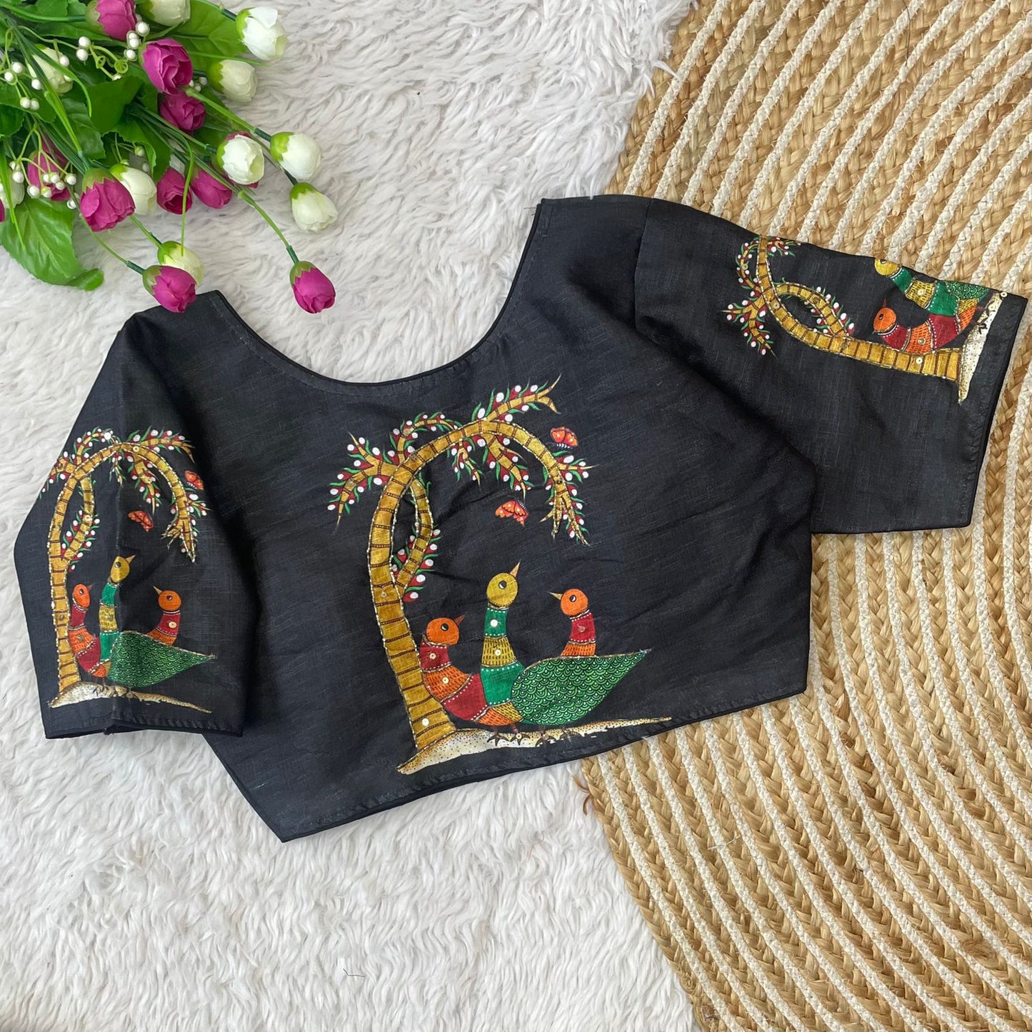 Sierra The Label Silk Heavy Embroidery Blouse