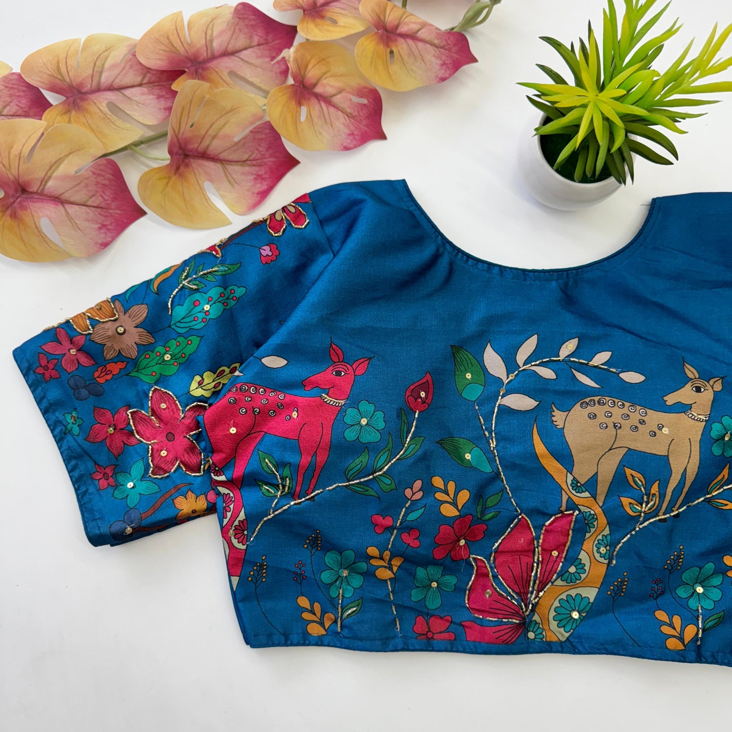 Sierra The Label Pure silk fabric with Deer Print